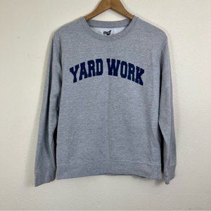 MCF Yard Work Collegiate Funny Crew Neck Sweatshirt Unisex Medium